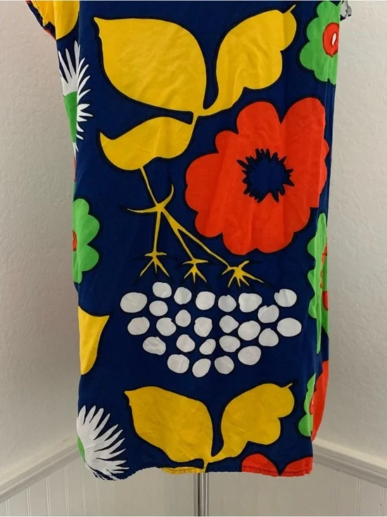 Marimekko For Target Floral Shift Dress Size small Bold Colorful Mod 100% rayon - Picture 9 of 15